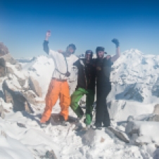 Luke, Vincenz and myself at the top. My lens got fogged up which is why this shot seems blurred.